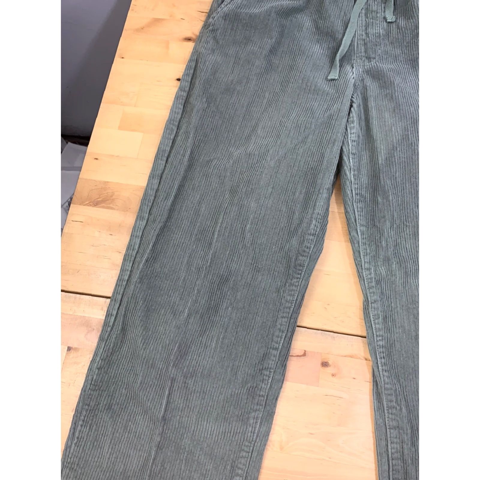 Empyre Empyre Corduroy Pants Womens M Drawstring Casual Relaxed Green 12061 Discoloration Size 32" / US 10 / IT 46 - 5 Thumbnail