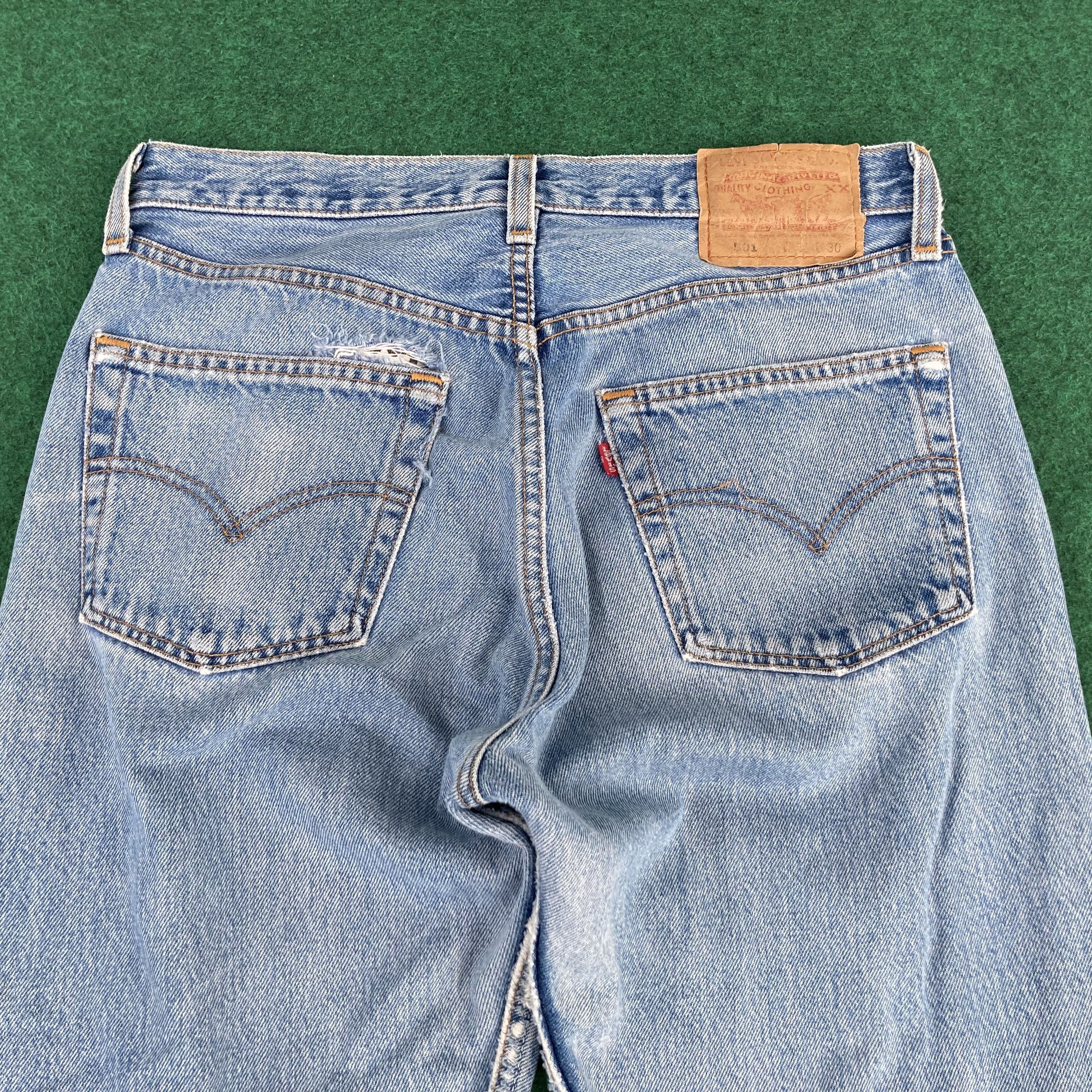 Levi's × Vintage Vtg Levis 501 Distressed Destroy Ripped Women Jeans Size 30" / US 8 / IT 44 - 11 Thumbnail