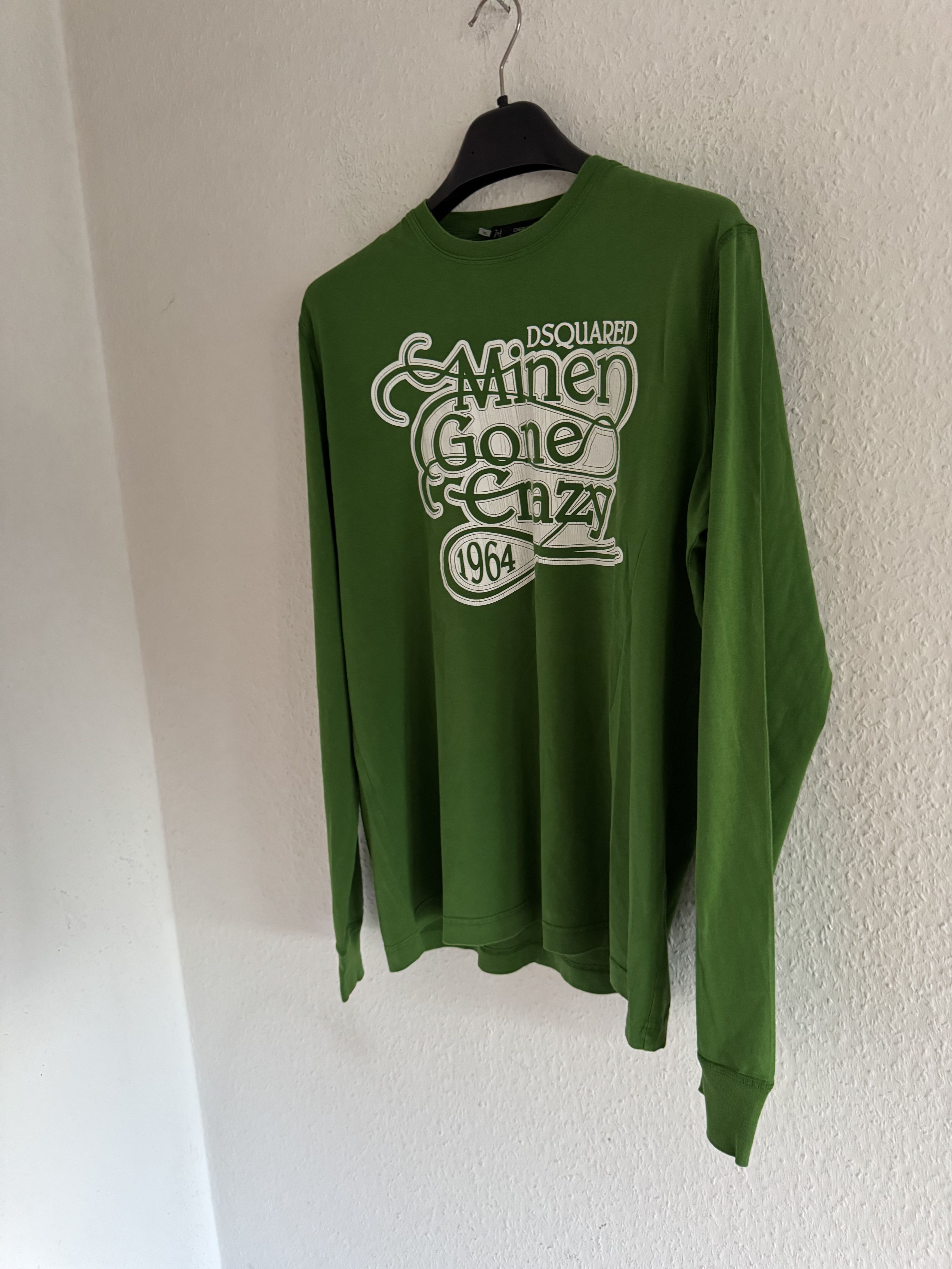 Dsquared2 Miner Gone Crazy Long Sleeve T-Shirt Size US XL / EU 56 / 4 - 2 Thumbnail