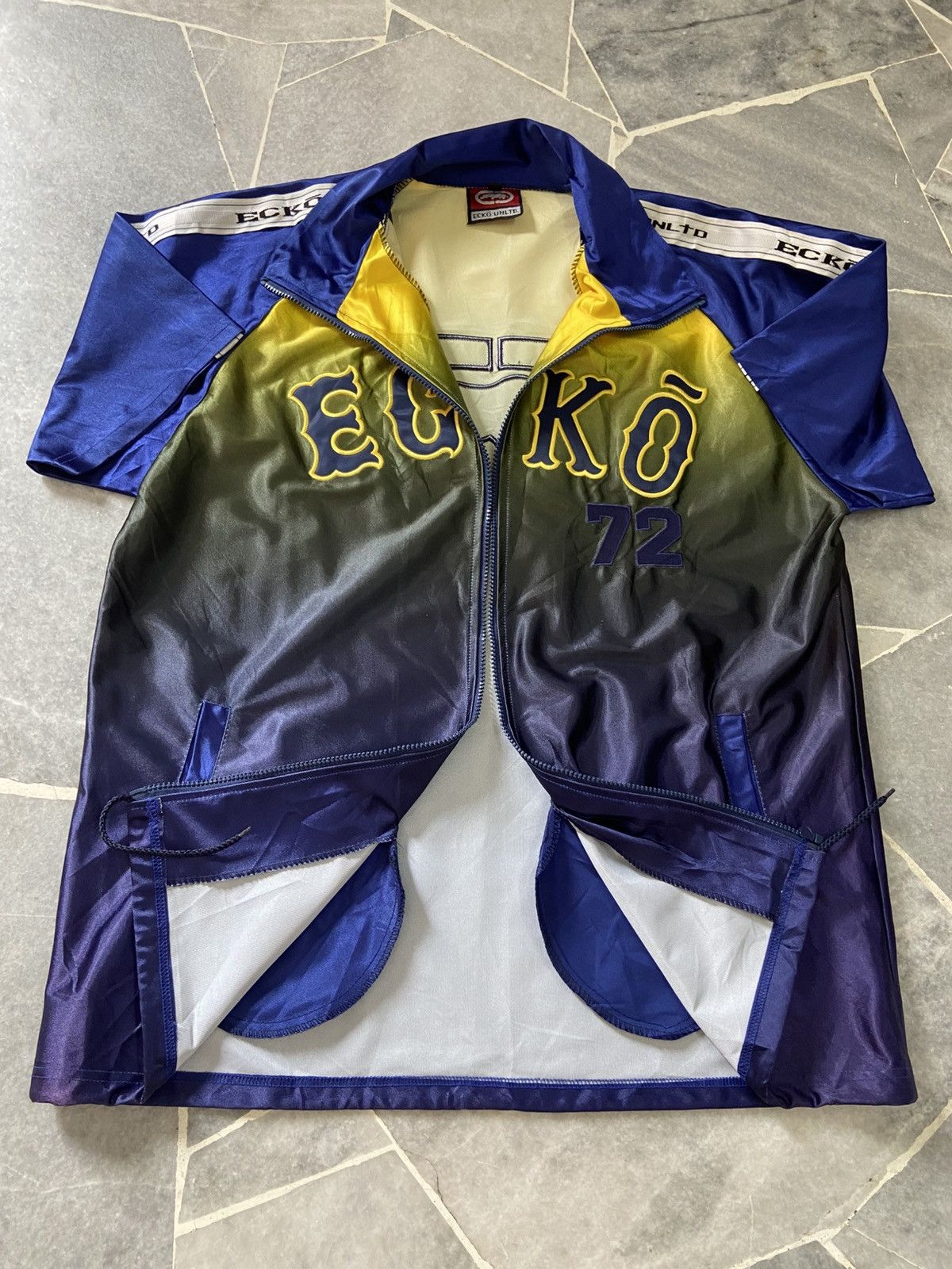 Ecko Unltd. ECKO UNLTD Jacket half Vintage 72 90s Hip hop Rap Jersey Size US L / EU 52-54 / 3 - 7 Thumbnail