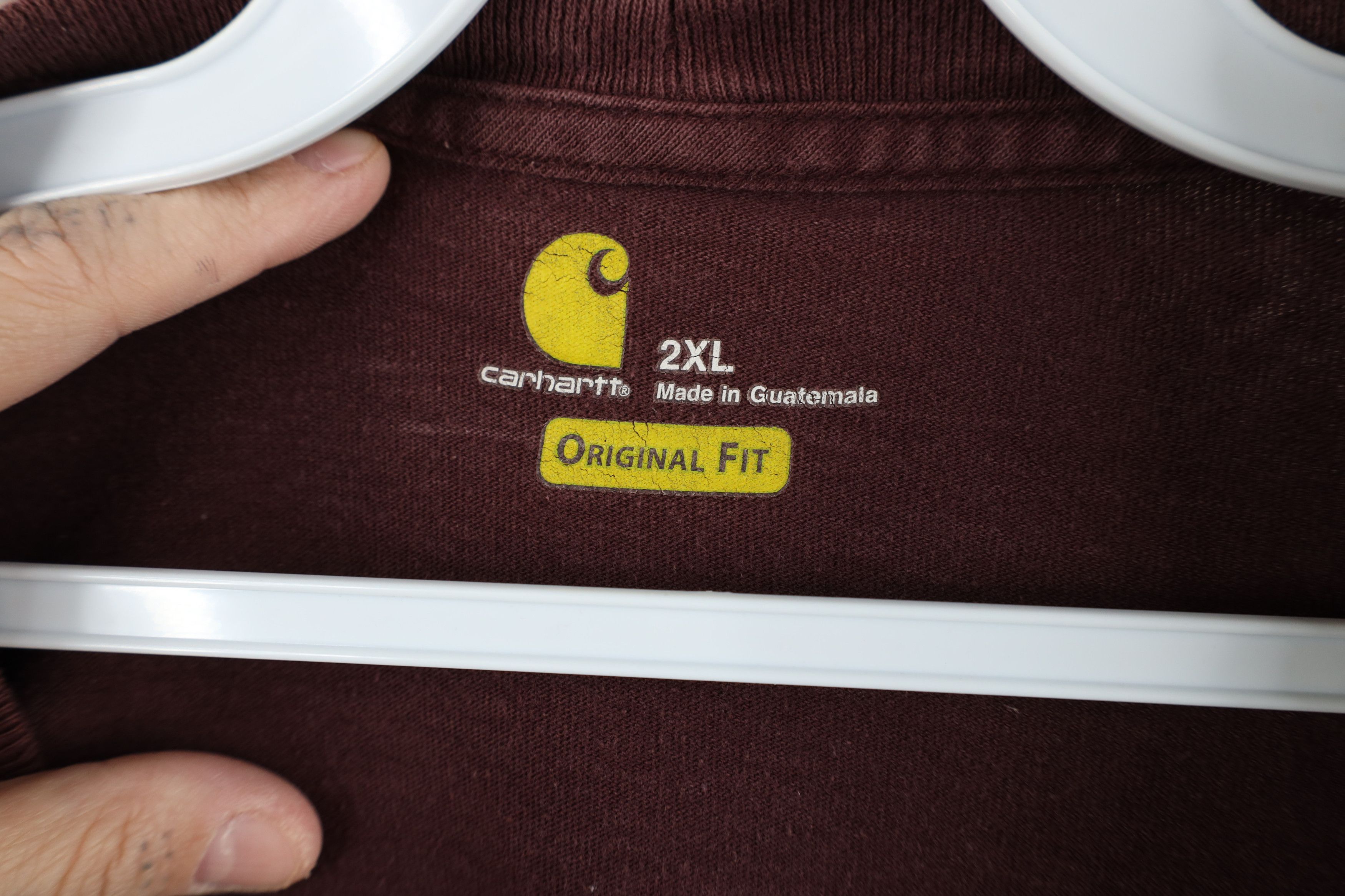 Carhartt Vintage Carhartt Spell Out Baggy Heavyweight T-Shirt Red Size US XXL / EU 58 / 5 - 10 Thumbnail