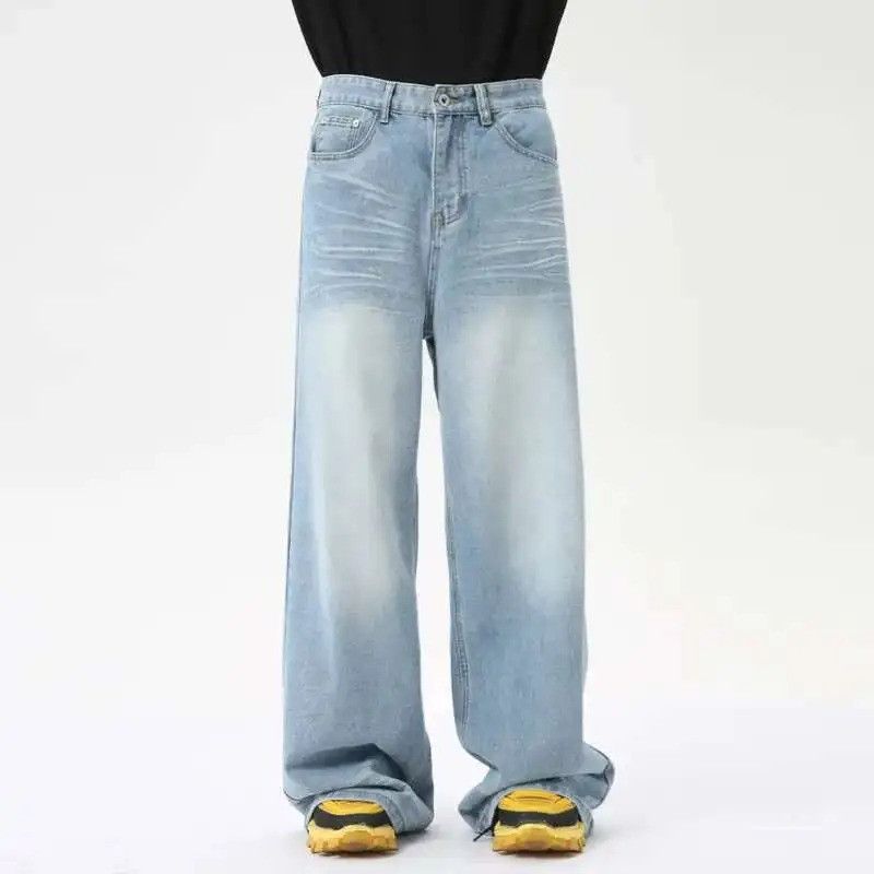 Denime × Jean Worn-out Design Wide Leg Denim Size US 32 / EU 48 - 3 Thumbnail