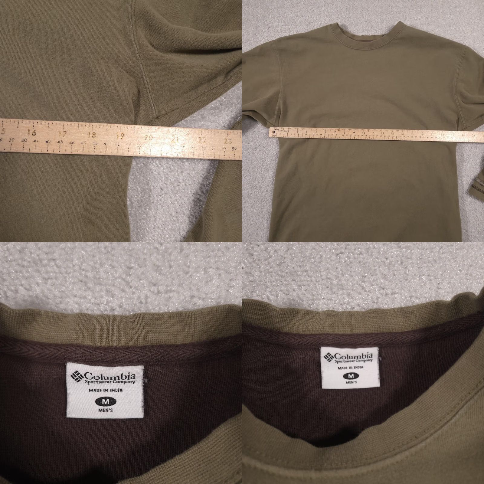 Olive Columbia Shirt Mens Medium Olive Green Long Sleeve Cotton Crewneck Outdoor Size US M / EU 48-50 / 2 - 8 Thumbnail