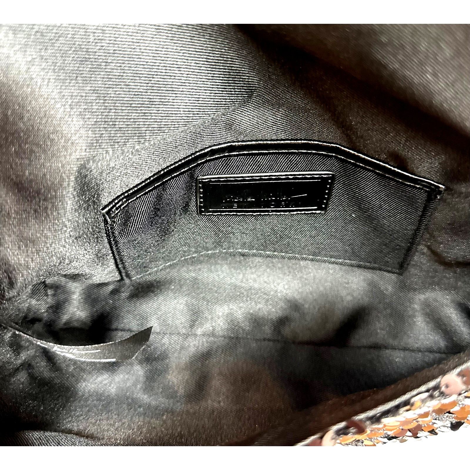 Nicole Miller Nicole Miller Sequined Shoulder Bag Adjustable Strap Black Size ONE SIZE - 11 Thumbnail