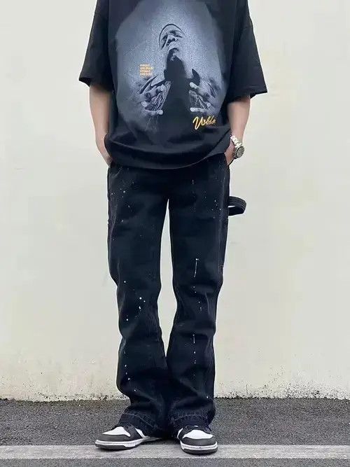 VIBE retro work paint damaged vintage flares cargo pants Size US 32 / EU 48 - 3 Thumbnail