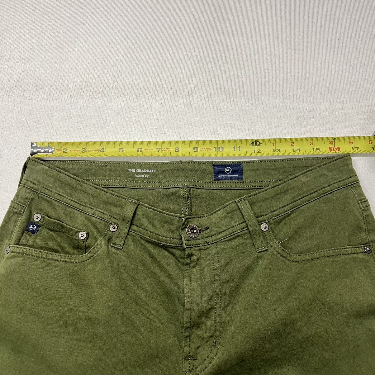 AG Adriano Goldschmied AG Adriano Goldschmied Pants Green The Graduate Tailored Leg Size US 33 - 25 Thumbnail