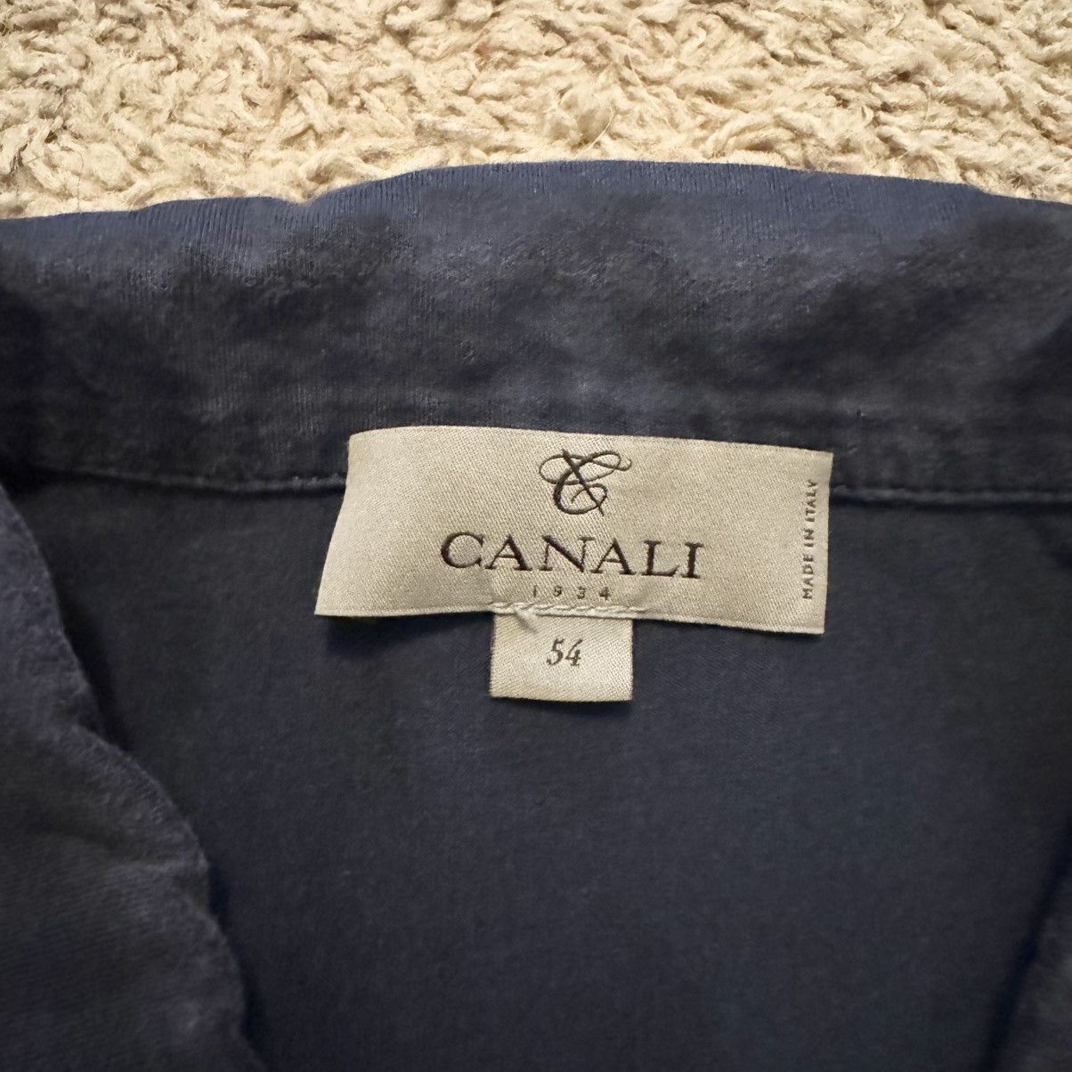 Canali DESIGNER CANALI NAVY POLO! Size US XL / EU 56 / 4 - 6 Thumbnail