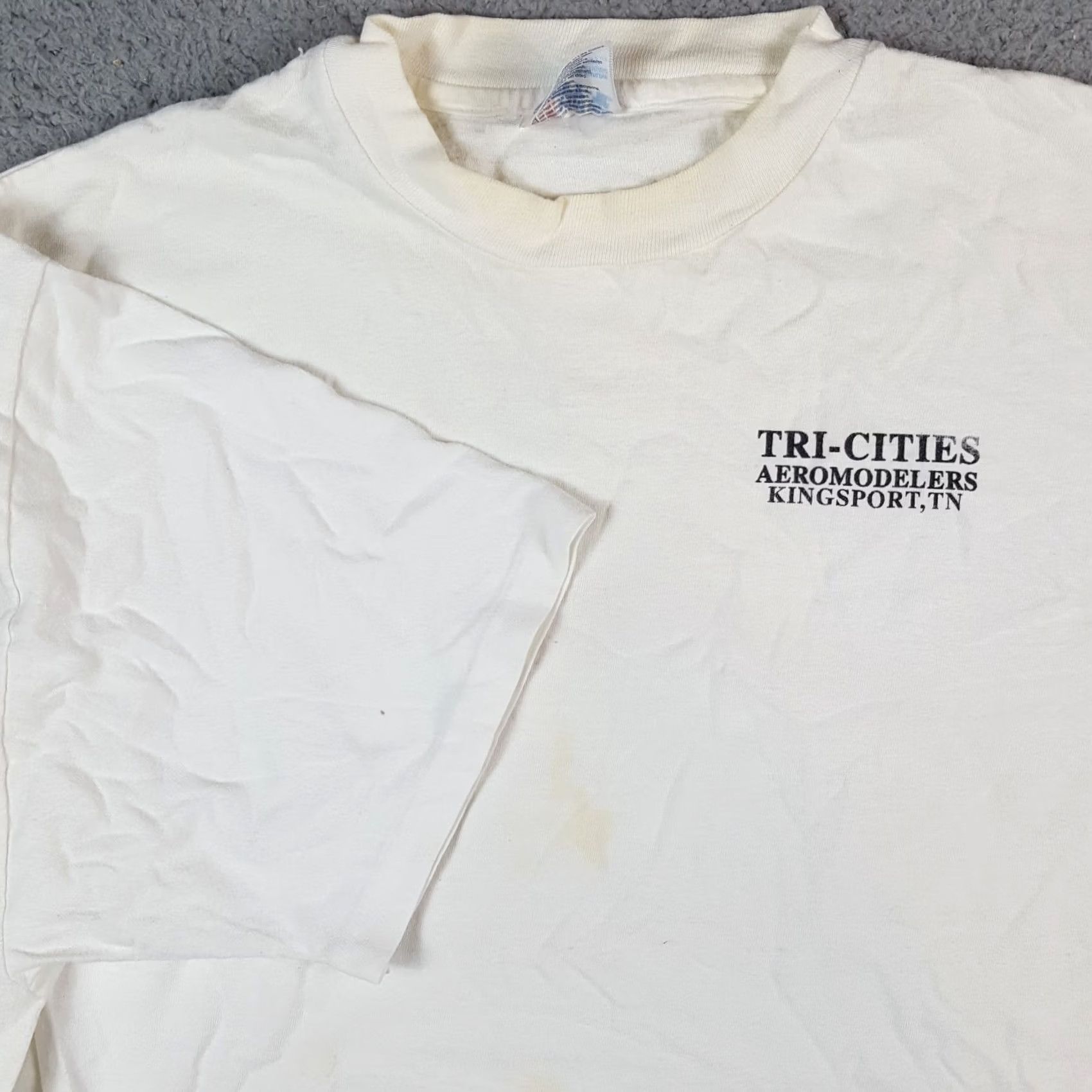 Hanes Vintage Hanes T-Shirt Aeromodelers Airport Model Plane XL White 90s Mens Shirt 90s, Outdoor, Retro, Y2K, Vintage, Airplane, Aero Shirts Size US XL / EU 56 / 4 - 7 Thumbnail