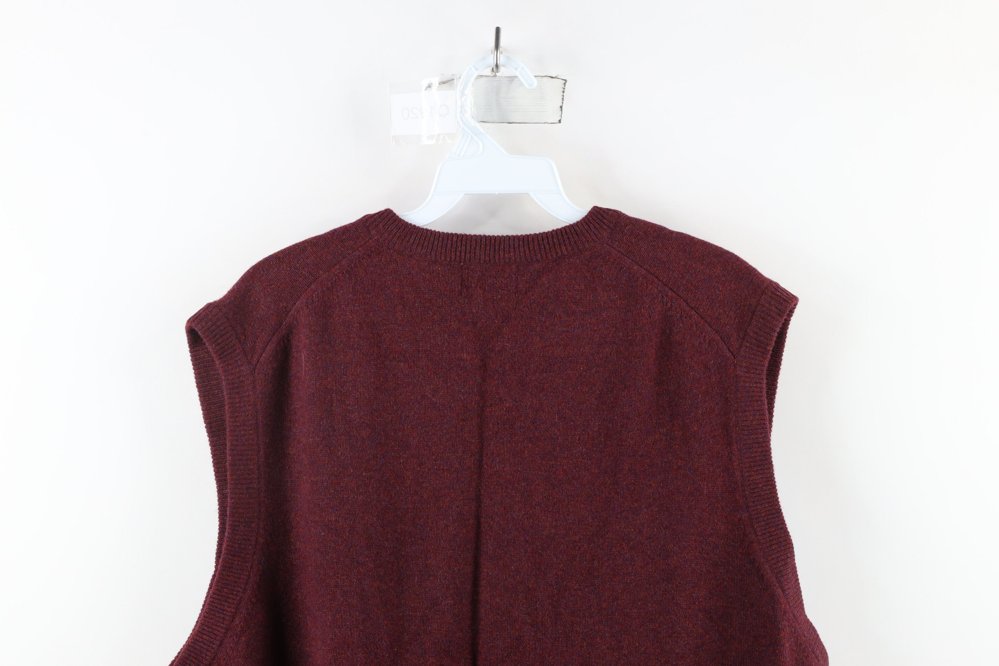 L.L. Bean × Vintage Vintage 90s LL Bean Knit V-Neck Sweater Vest Heather Red Size US XL / EU 56 / 4 - 6 Thumbnail