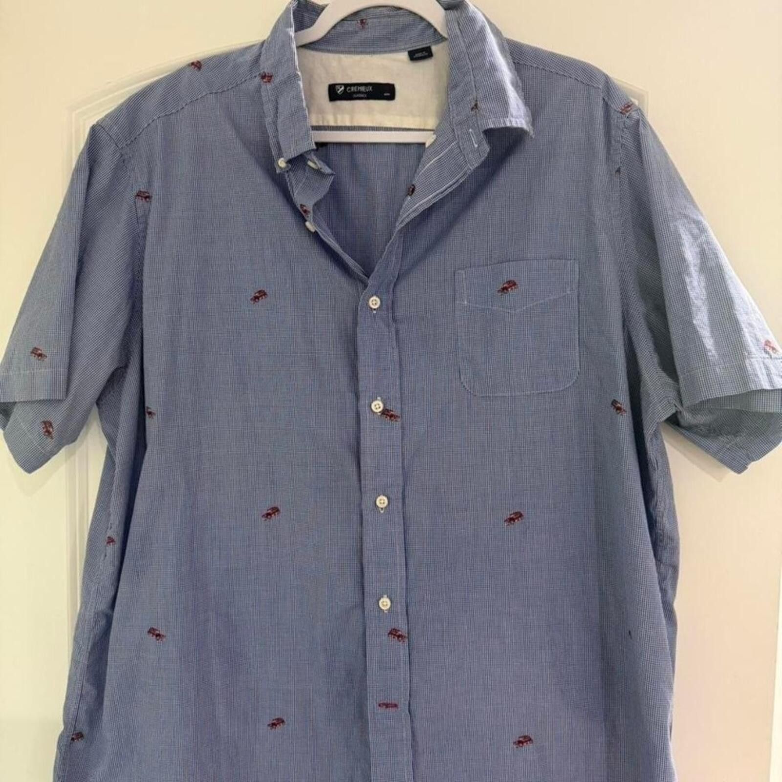 Daniel Cremieux Cremieux blue gingham short sleeve button up shirt Size US XL / EU 56 / 4 - 1 Thumbnail