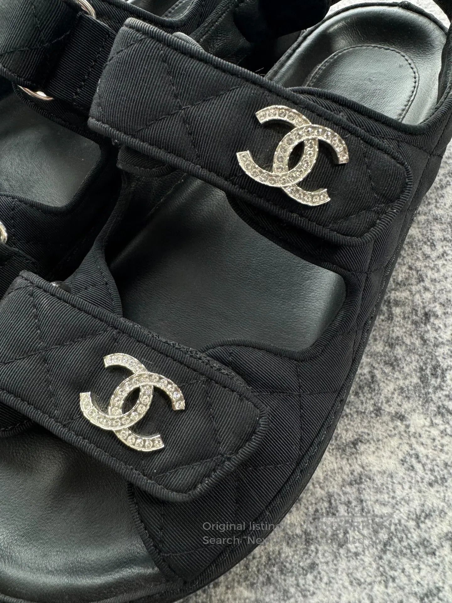 Chanel Chanel Crystal Logo Velcro Sandals| Size US 6 / IT 36 - 3 Thumbnail