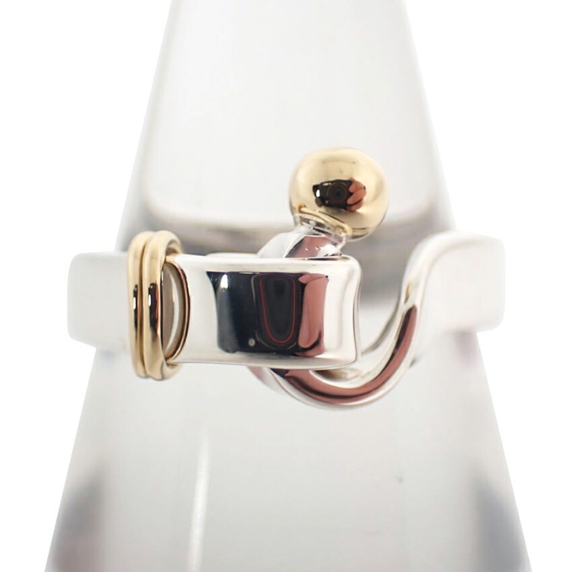TIFFANY 925 750 Hook & Eye Ring Size 12.5