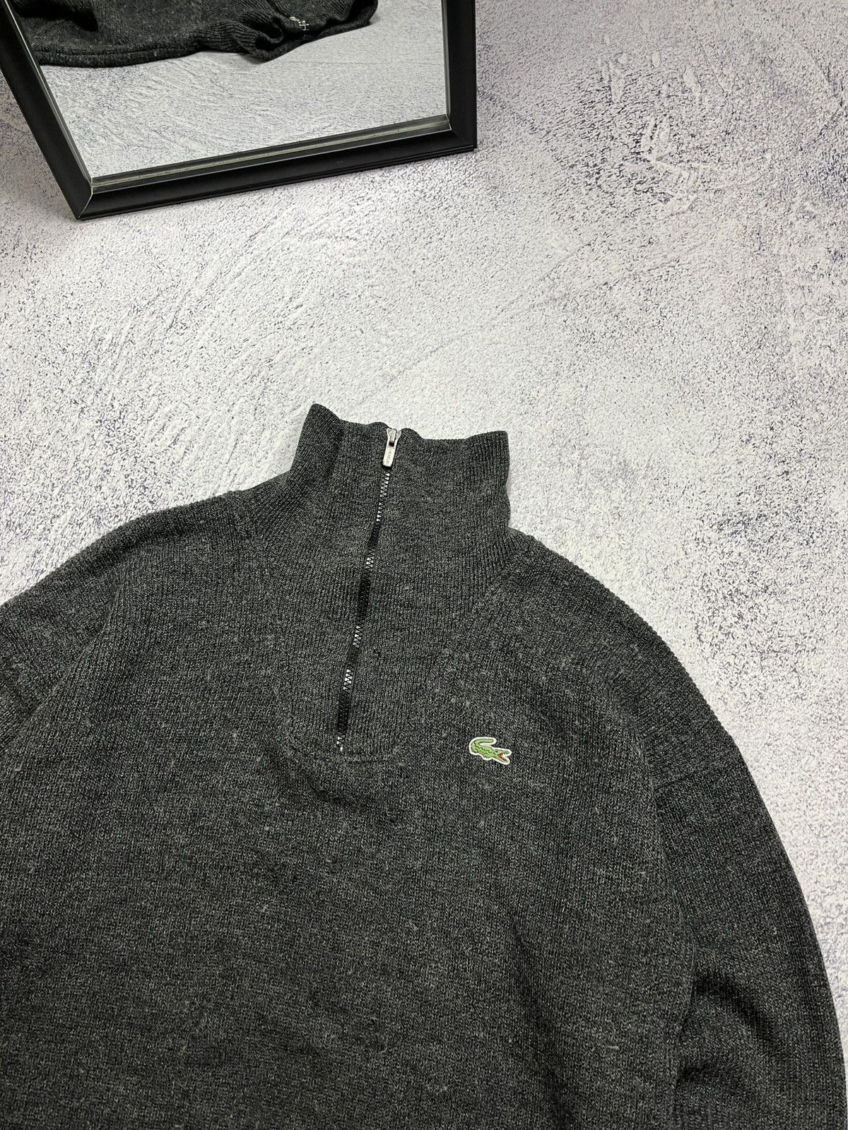 Lacoste × Vintage Vintage Rare Lacoste Made in France Wool Zip Sweater Y2K Size US L / EU 52-54 / 3 - 17 Thumbnail