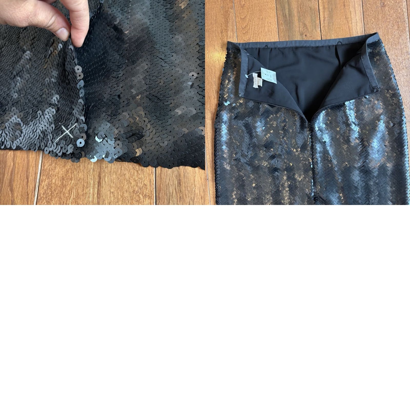 J.Crew VINTAGE? No. NWT Women J.Crew Pencil Skirt Sequins Black Silver sz 6 Size 28" / US 6 / IT 42 - 8 Thumbnail