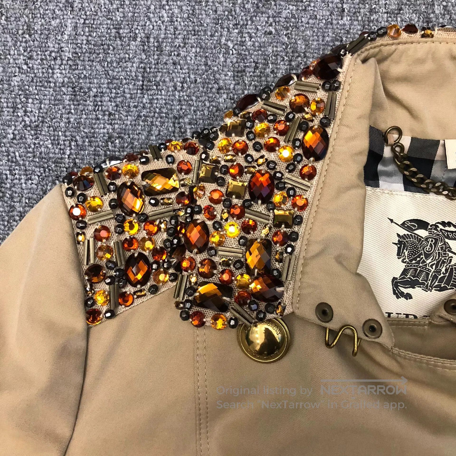 Burberry Burberry Crystal Double-Breasted Trench Coat. Size XS / US 0-2 / IT 36-38 - 4 Thumbnail