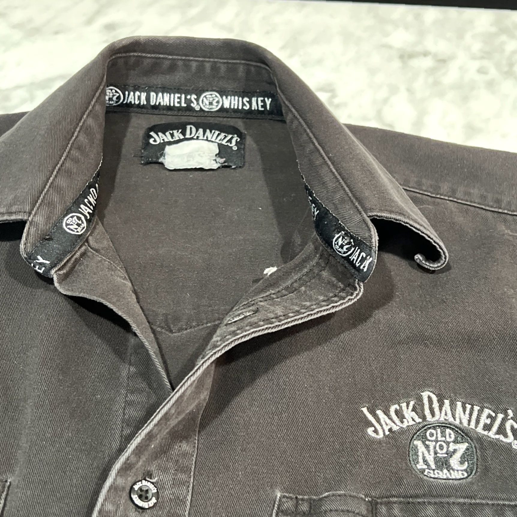 Logo 7 VINTAGE Jack Daniels Shirt Mens L Black Long Sleeve Button Front Embroidered Logo Size US L / EU 52-54 / 3 - 3 Thumbnail