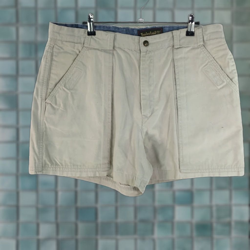 Timberland Timberland Mens Casual Weathergear High Rise Flat Front Beige Shorts Size 36 Size US 36 / EU 52 - 1 Thumbnail