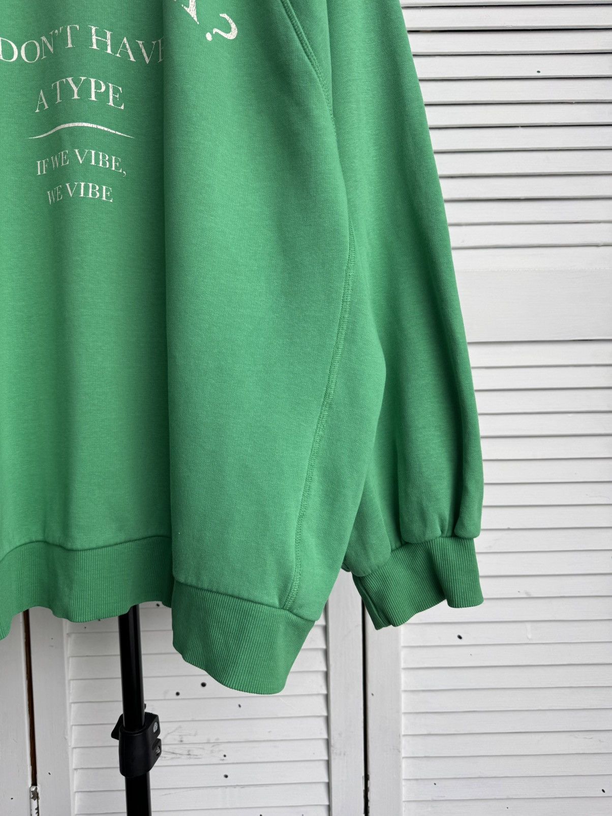 Bershka Vintage Bershka Wanna Talk Baggy Oversized Green Sweatshirt Size US XL / EU 56 / 4 - 3 Thumbnail