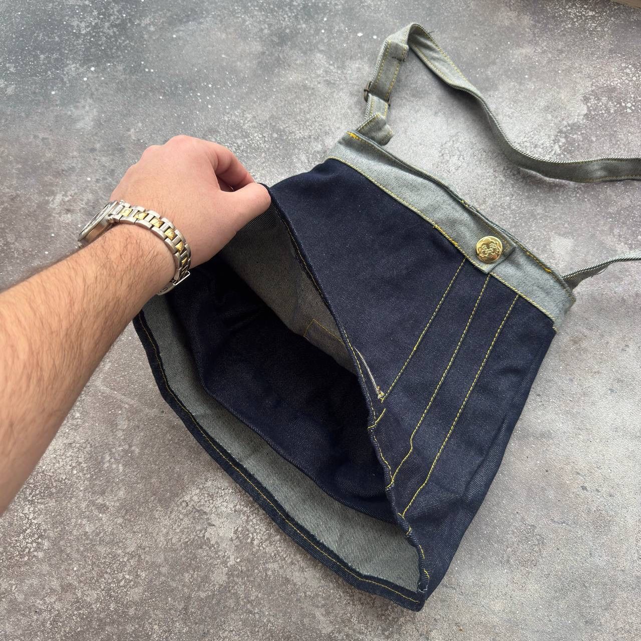 Evisu EVISU Japanese Vintage Denim Shoulder Bag Size ONE SIZE - 8 Thumbnail