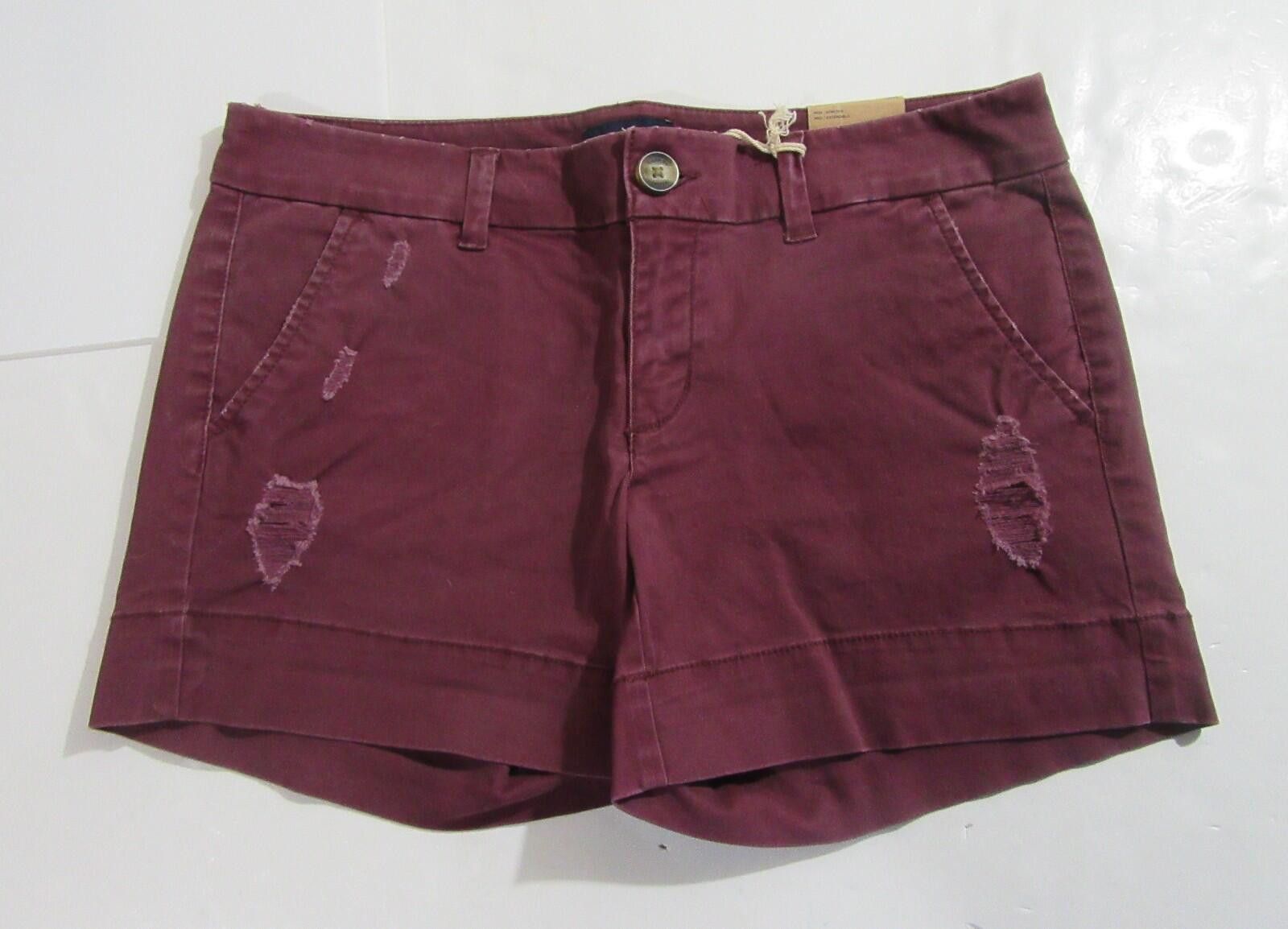 American Eagle Outfitters American Eagle Womens Midi Shorts Plum Size 8 Size 30" / US 8 / IT 44 - 1 Thumbnail
