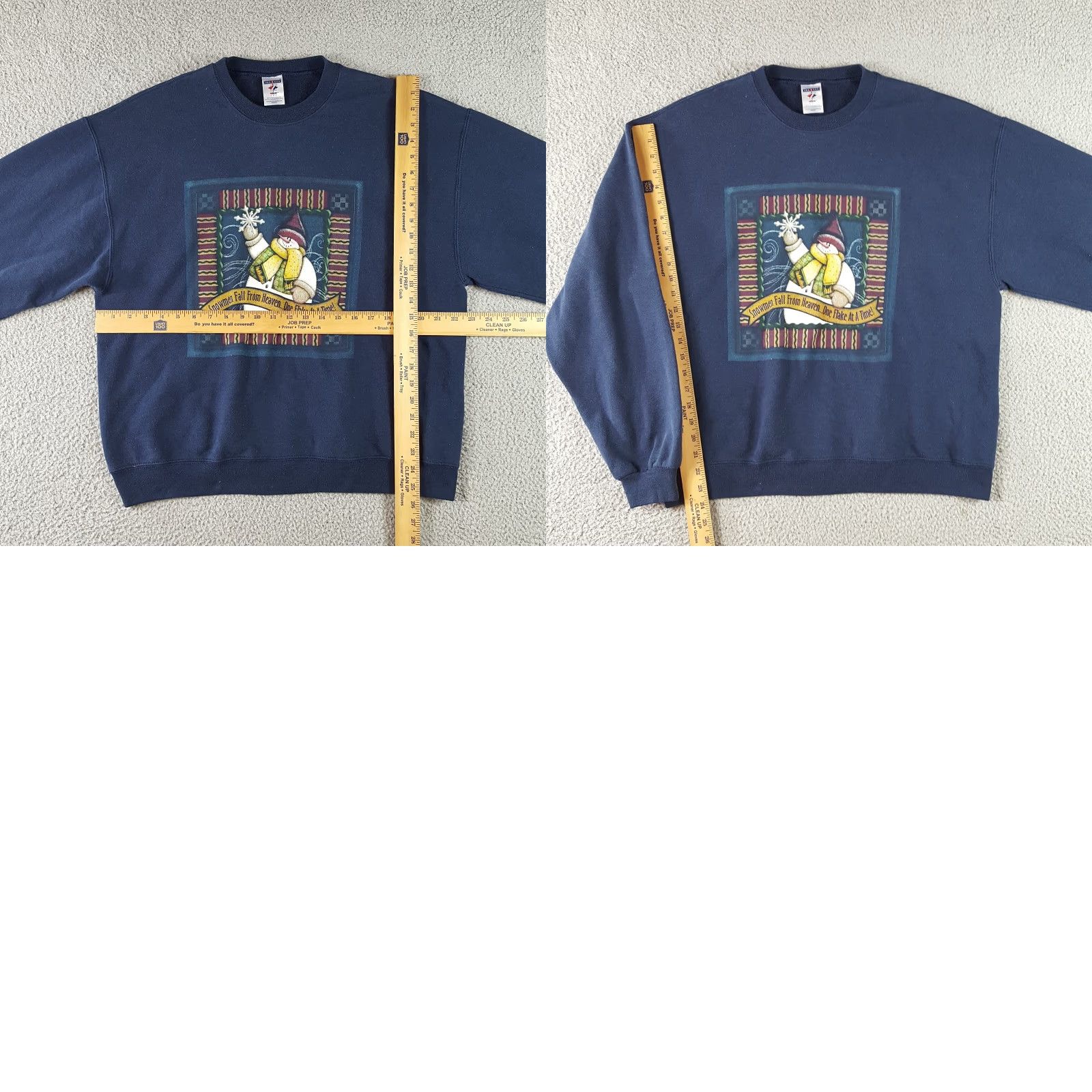 Jerzees VINTAGE Jerzees 90s Snowman Frosty Christmas Size L Blue Pullover Crewneck Sweatshirt Men Blue Art Sweatshirt Size US L / EU 52-54 / 3 - 8 Thumbnail