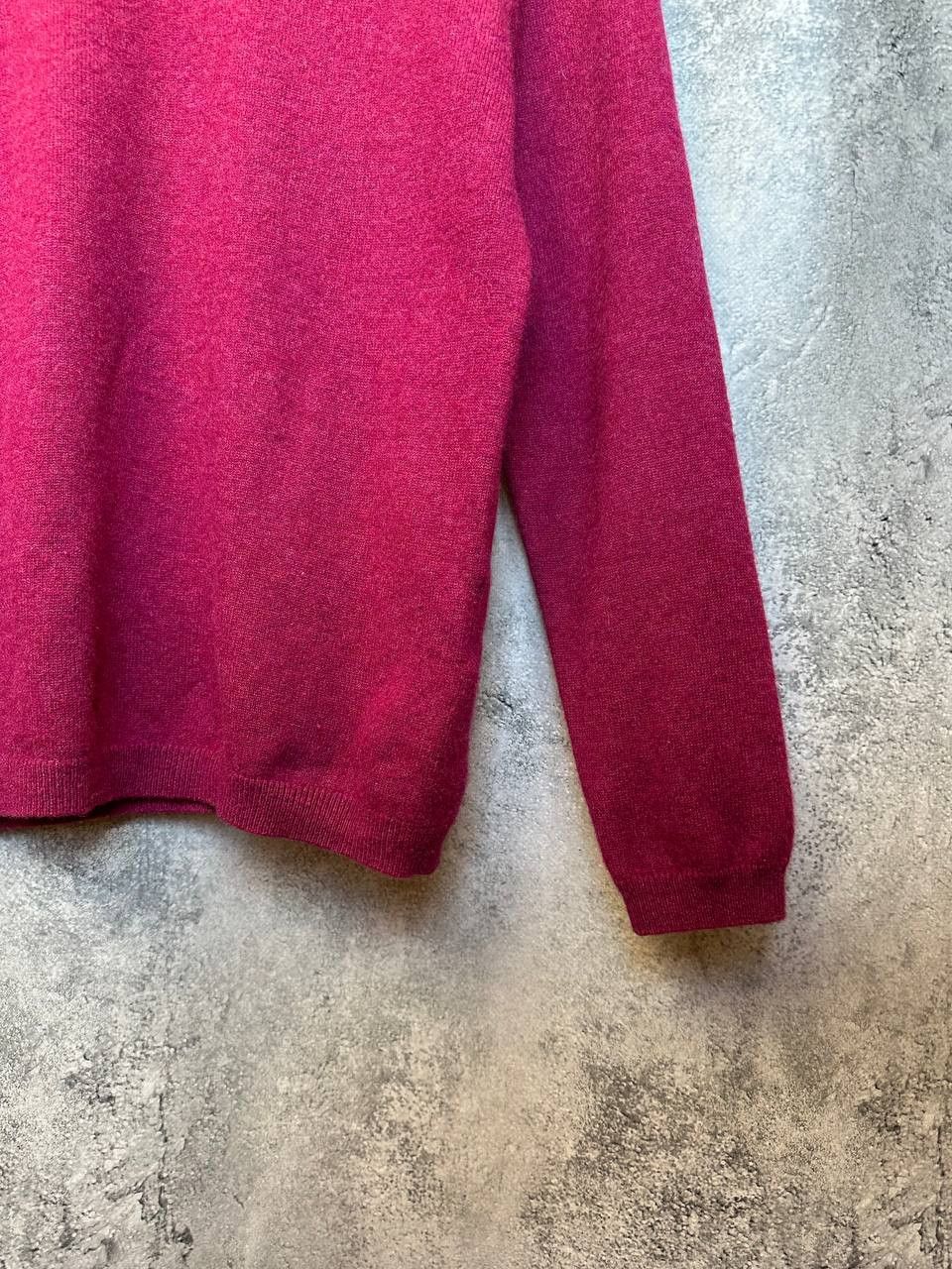 Designer Lochmere Cashmere Sweater Crew Neck Magenta Color Jumper Size M / US 6-8 / IT 42-44 - 9 Thumbnail