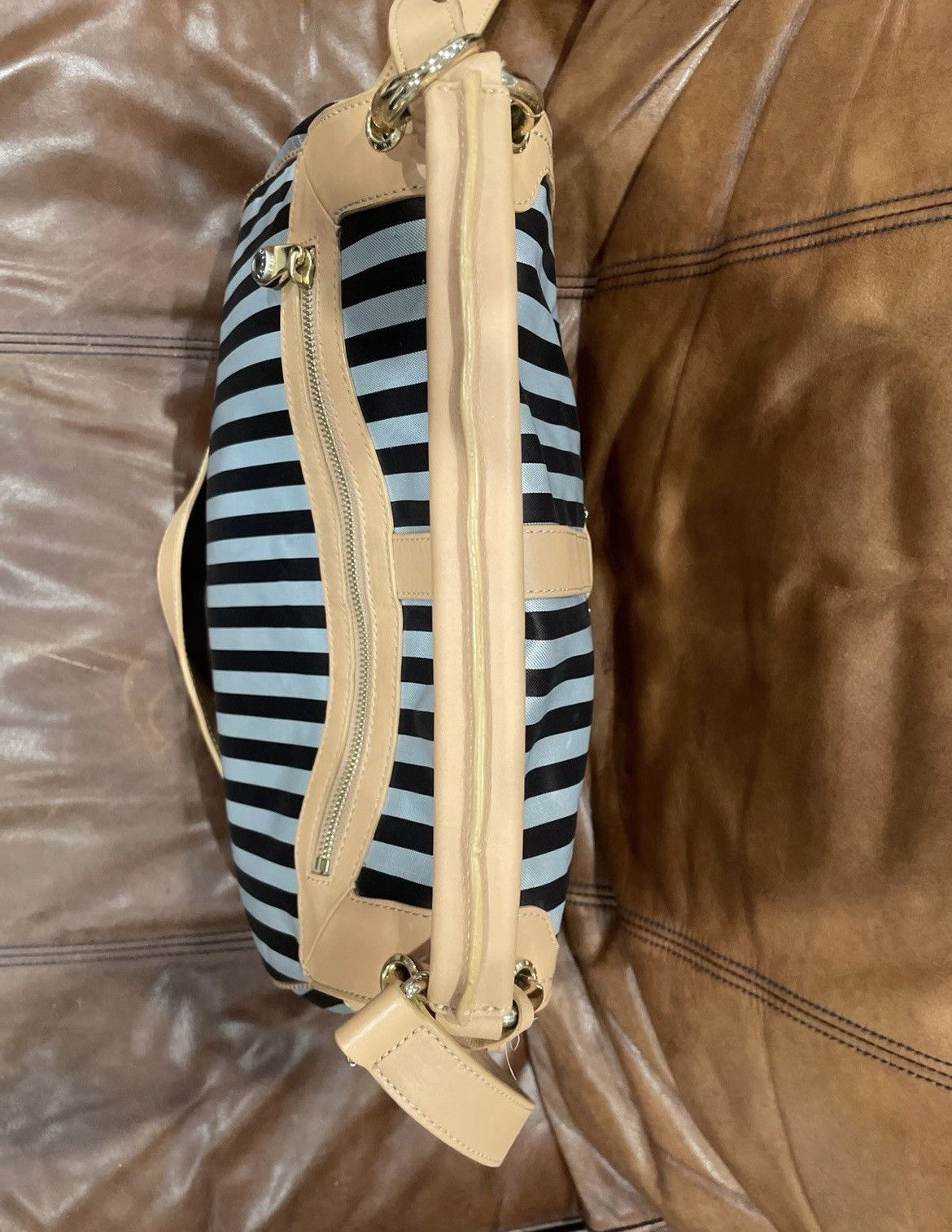 Henri Bendel Henri Bendel The B&W Messenger Centennial Stripe Bag Size ONE SIZE - 6 Thumbnail