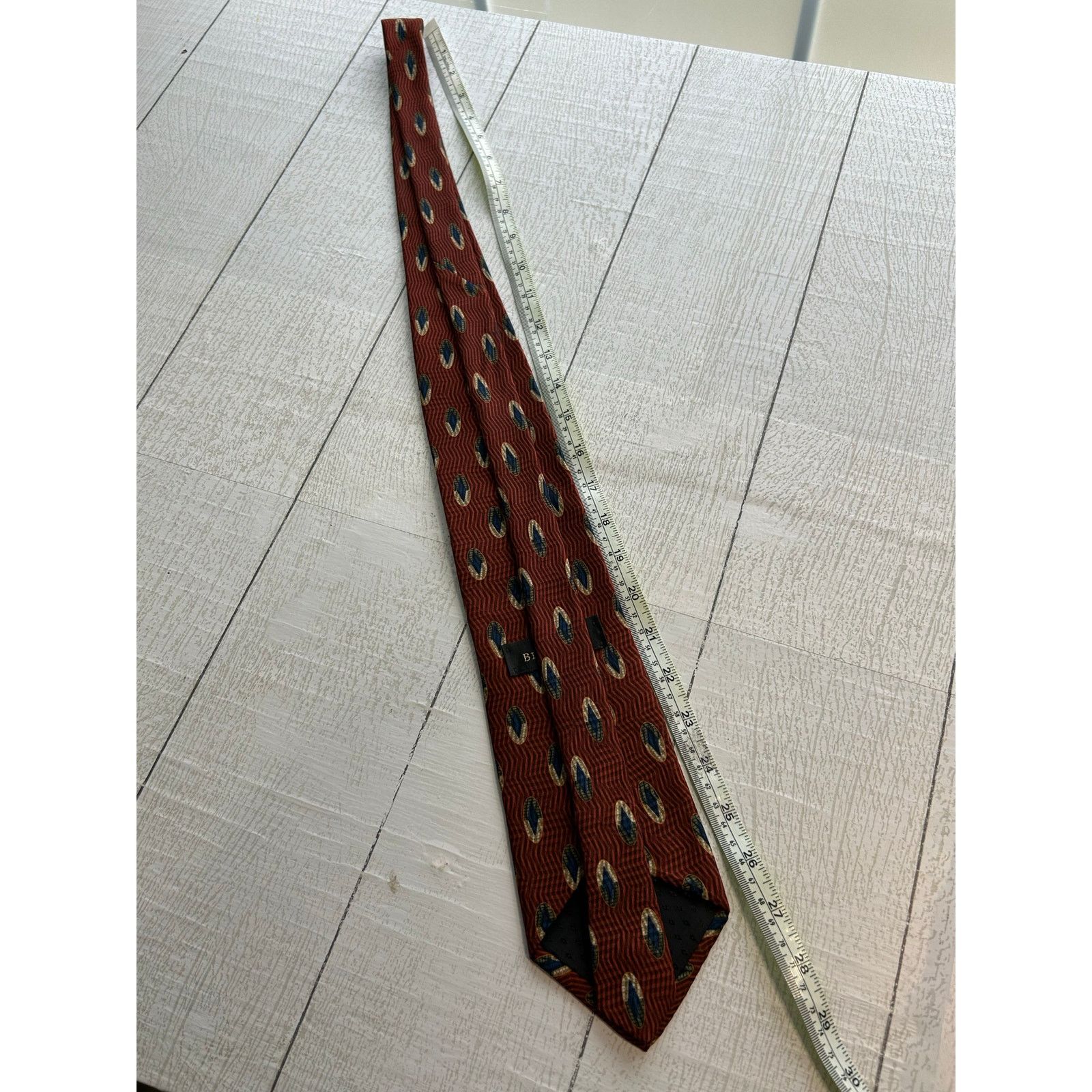 Bill Blass Bill Blass Black Teardrop and Geometric Design Silk Tie Size ONE SIZE - 3 Thumbnail