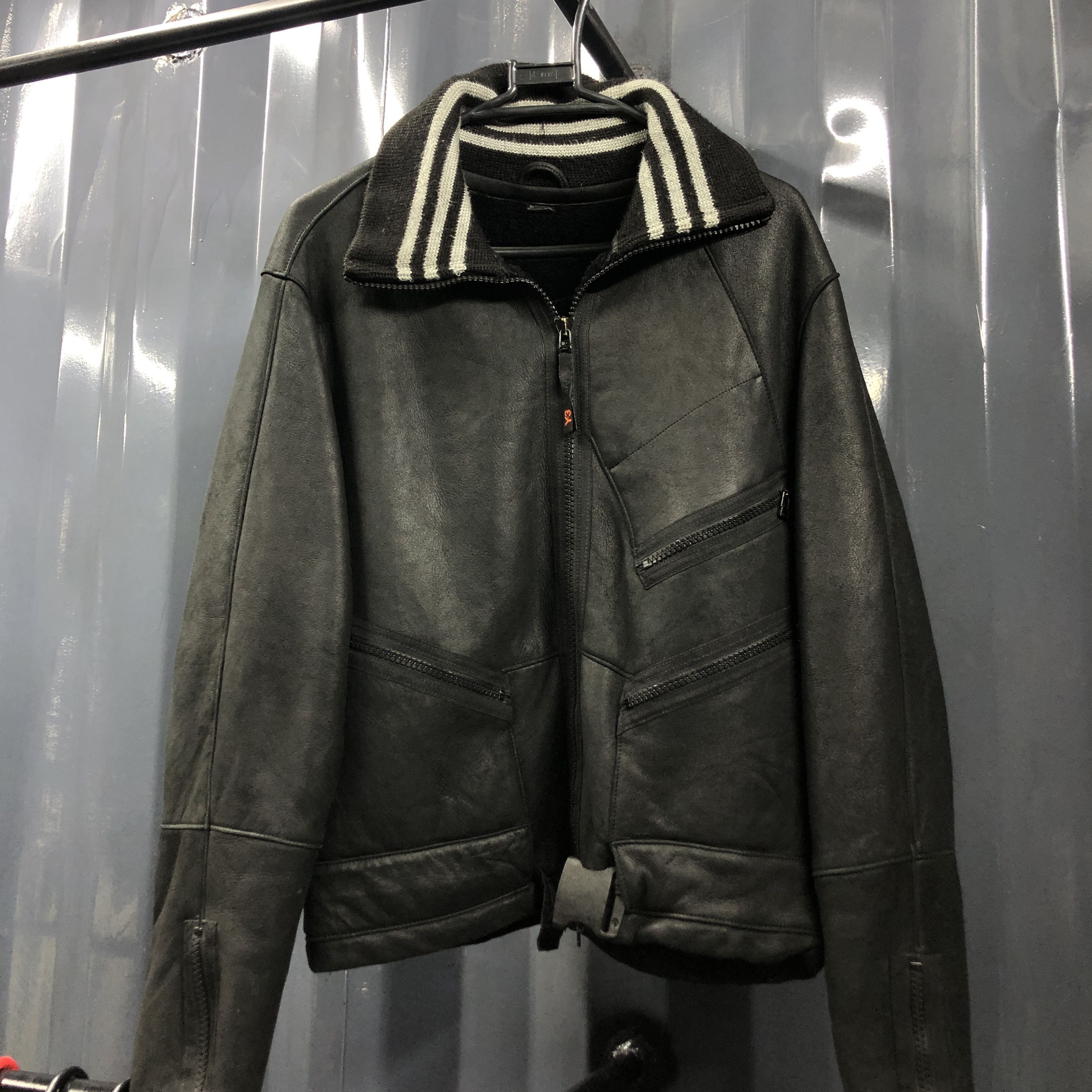Y-3 × Yohji Yamamoto LAMB LEATHER BIKER JACKET | Grailed