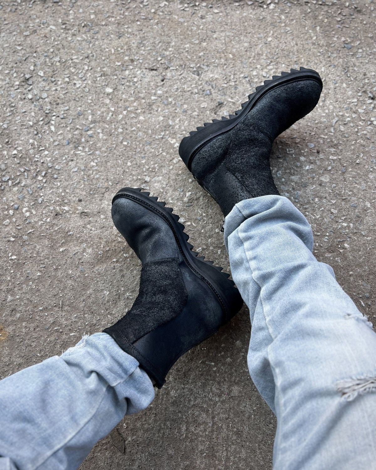 Julius Julius_7 SS16 Angel_s Blistered Reverse Cow Back Zip Boots Size US 8.5 / EU 41-42 - 13 Thumbnail