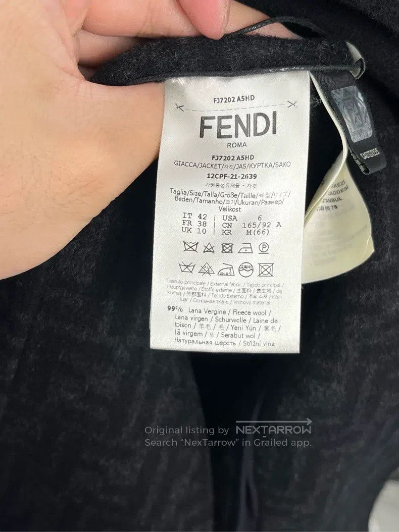 Fendi Fendi Black Knitted Fringe Wool Coat Size XS / US 0-2 / IT 36-38 - 5 Thumbnail
