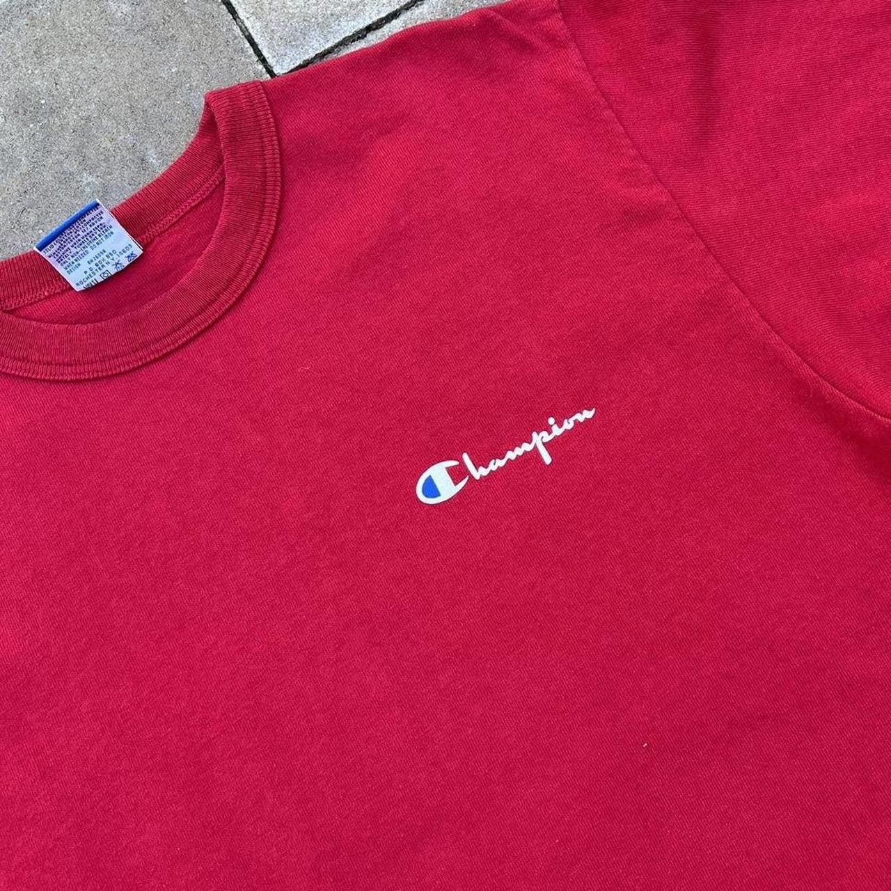 Champion × Vintage Vintage 90s Champion Streetwear Sportswear Tshirt Size US L / EU 52-54 / 3 - 3 Thumbnail