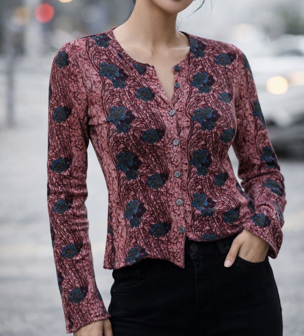Yohji Yamamoto Y's YOHJI Yamamoto Stretchable Women Flora Shirt Size S / US 4 / IT 40 - 2 Thumbnail