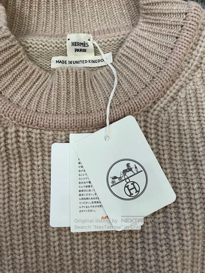 Hermes Hermes Pink cashmere sweater Size XXS / US 00 / IT 34 - 3 Thumbnail