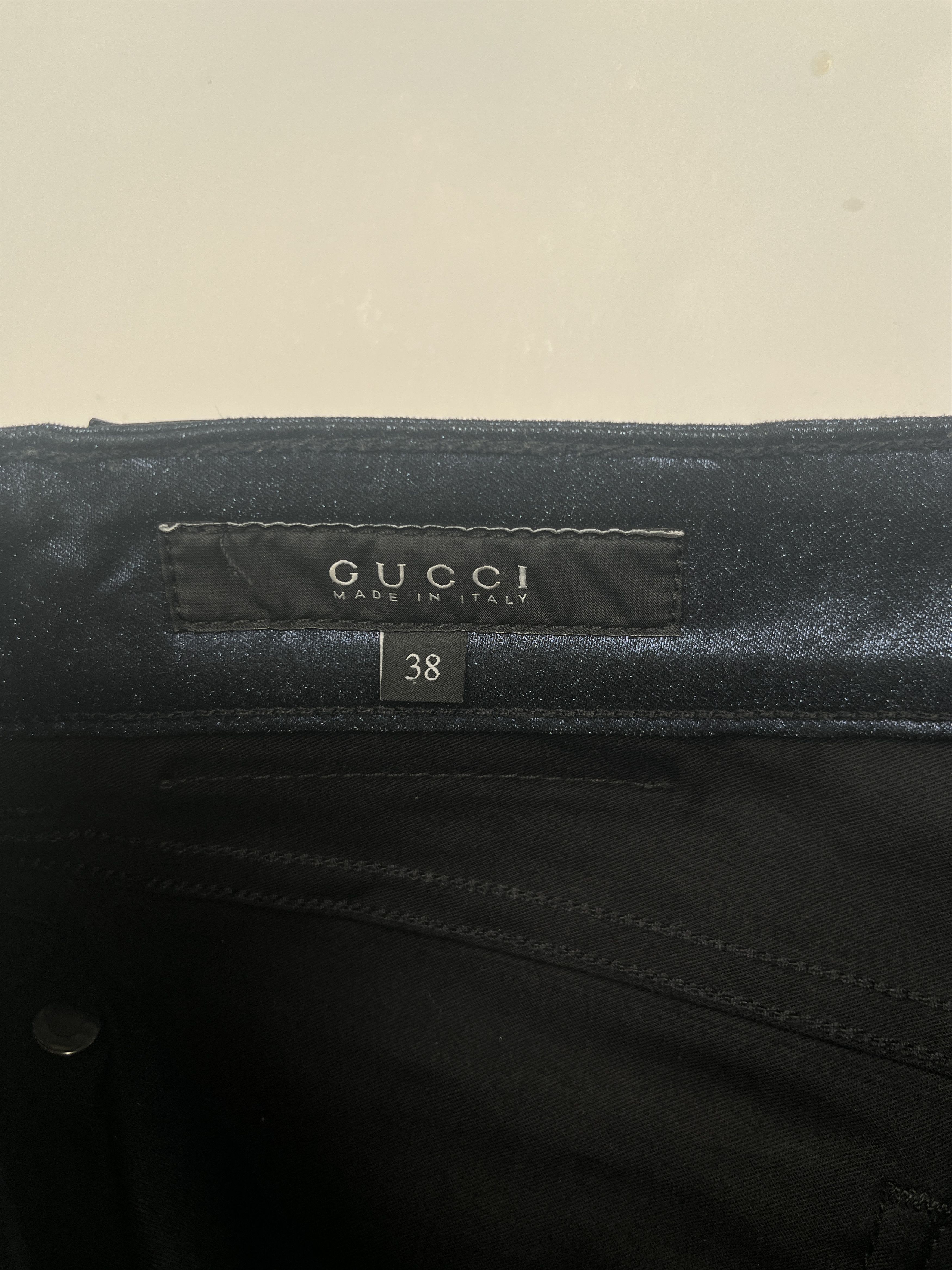 Gucci Gucci Iridescent Blue Pants With Diamante Buttons Size 26" / US 2 / IT 38 - 4 Thumbnail