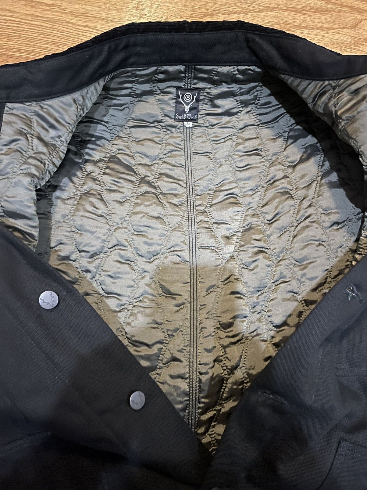 South2 West8 Coverall Jacket - Black Canvas Size US L / EU 52-54 / 3 - 3 Thumbnail