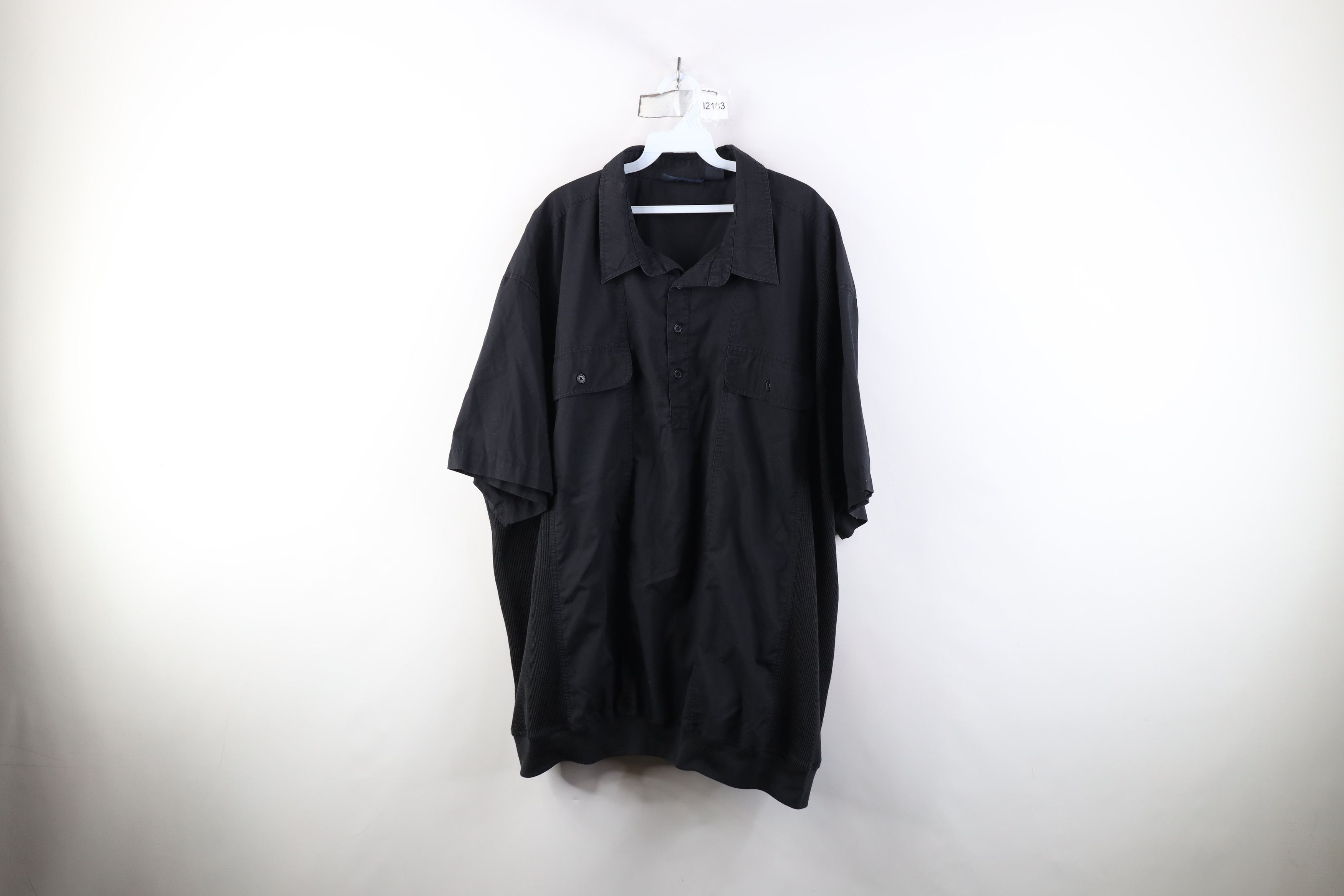 Vintage Vintage 90s Streetwear Collared Pullover Polo Shirt Black Size US XXL / EU 58 / 5 - 1 Thumbnail