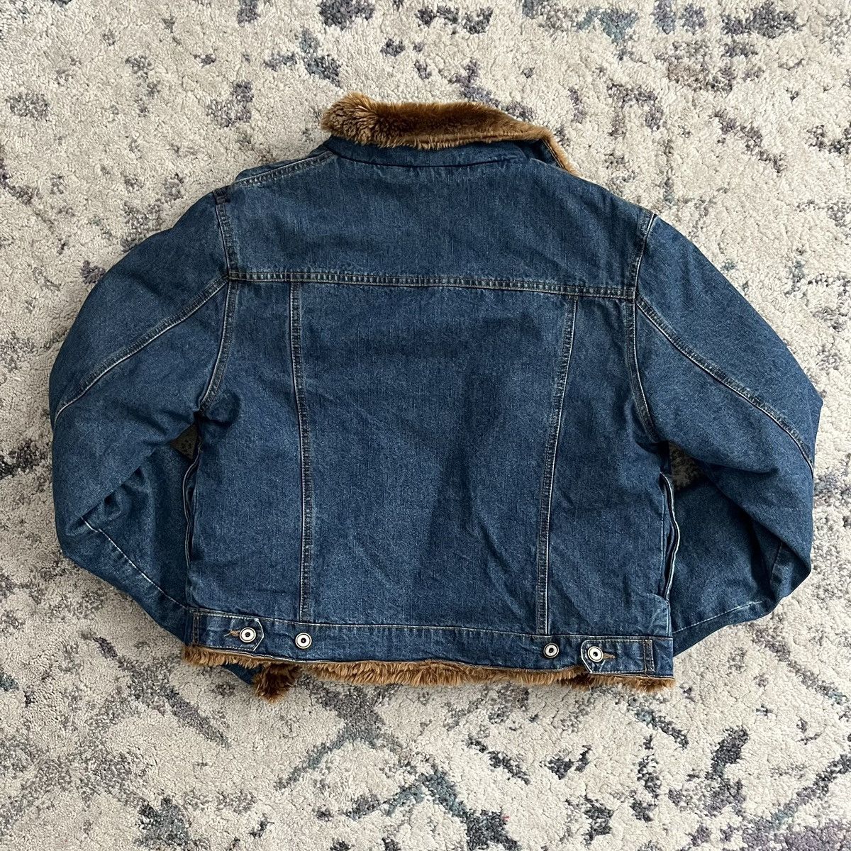 Vintage Vintage Denim & Faux Fur Jackets Size L / US 10 / IT 46 - 2 Thumbnail