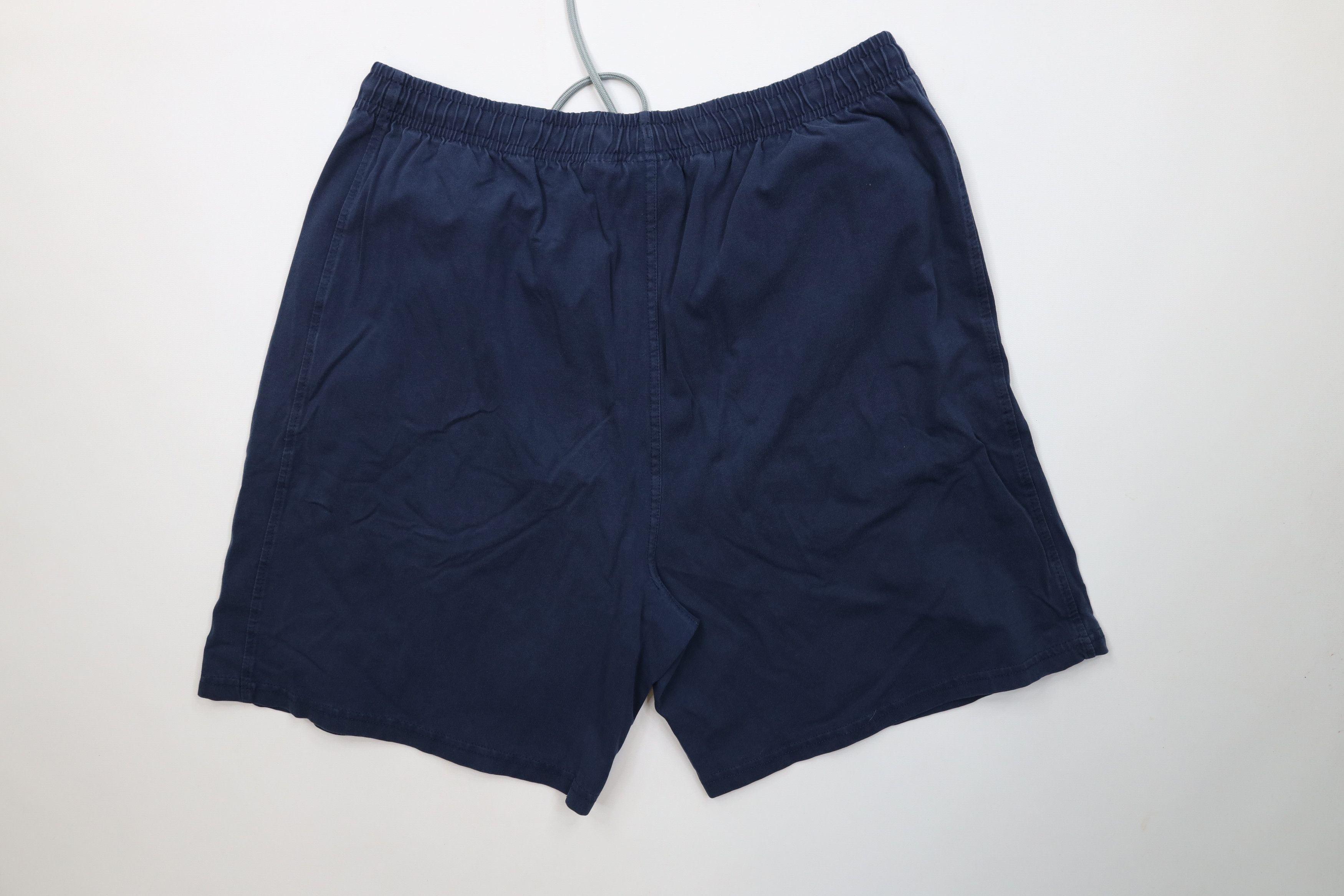 Reebok Vintage Reebok Faded Spell Out Above Knee Shorts Navy Blue Size US 32 / EU 48 - 8 Thumbnail