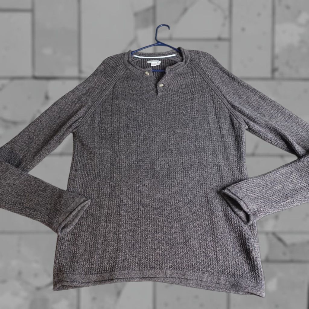 Carbon2Cobalt Carbon 2 Cobalt Mens Sweater XL Brown Cotton Henley Roll Neck Raglan Tight-Knit Long Sleeve Casual Shirt Men XL Brown Cotton Henley Sweater Size US XL / EU 56 / 4 - 1 Thumbnail