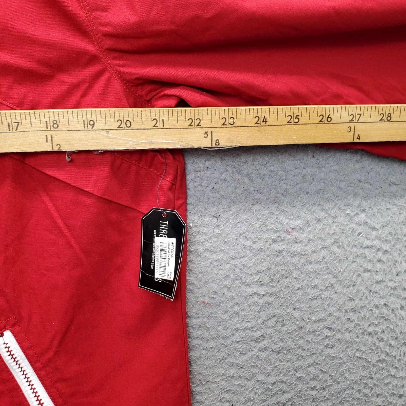 Rains Threads & Heirs Rain Jacket Womens M Red Waterproof Hooded Full Zip Jacket Size M / US 6-8 / IT 42-44 - 4 Thumbnail