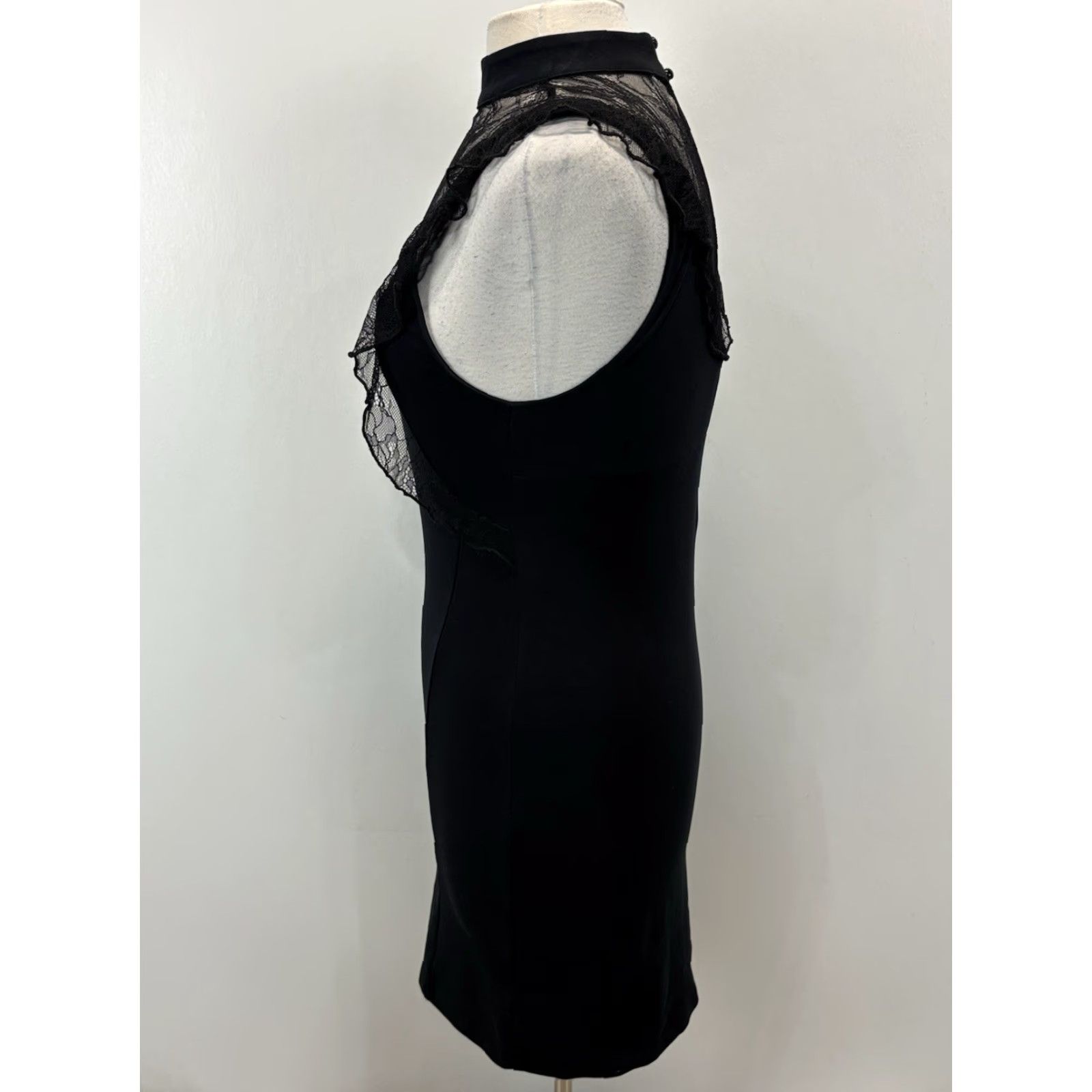 Free People Free People Beaumont Muse Dress Black Sleeveless Mini Lace Trim Party M Womens Size M / US 6-8 / IT 42-44 - 2 Thumbnail