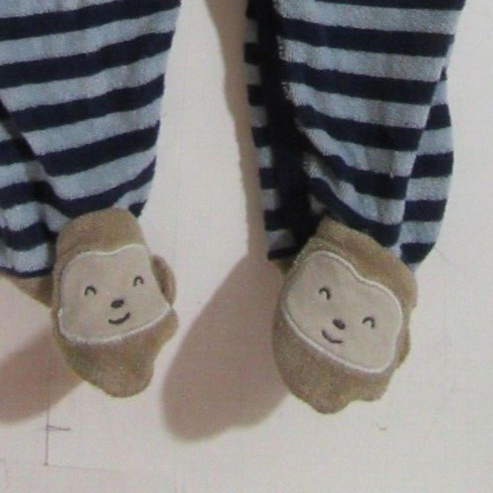 Designer Carter's Boys Infant 6 Months Footed Outfit Cute Monkey Feet Size ONE SIZE - 3 Thumbnail