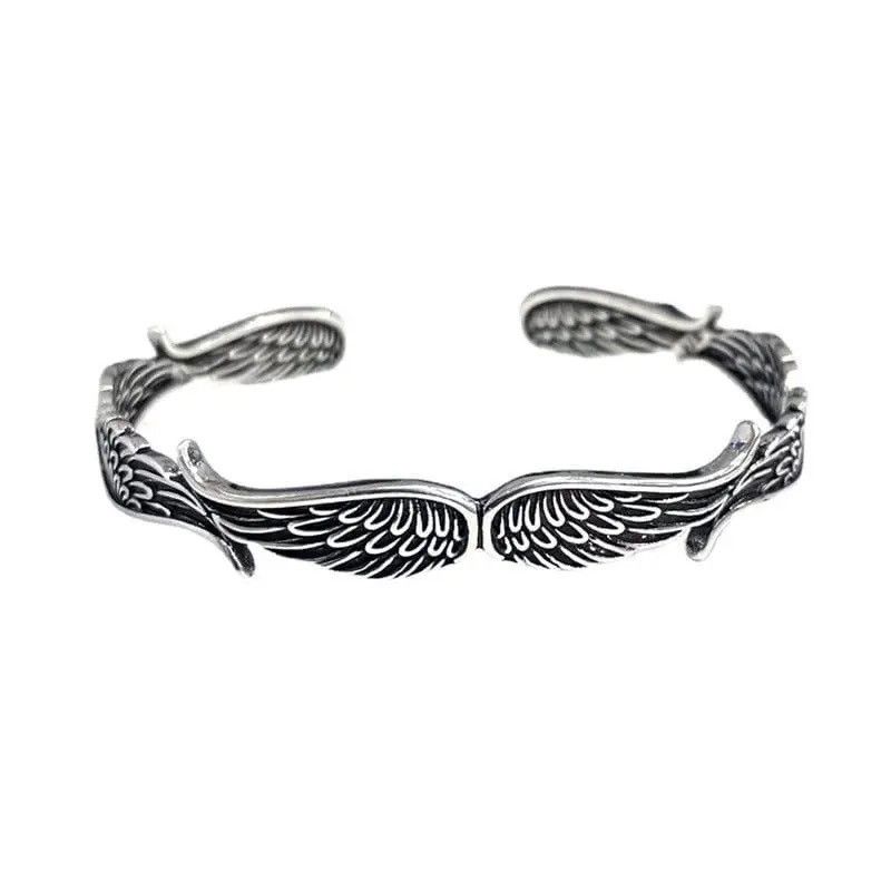 Jewelry × Vintage Vintage Feather Angel Wings Fashion Adjustable Bracelet Size ONE SIZE - 4 Thumbnail