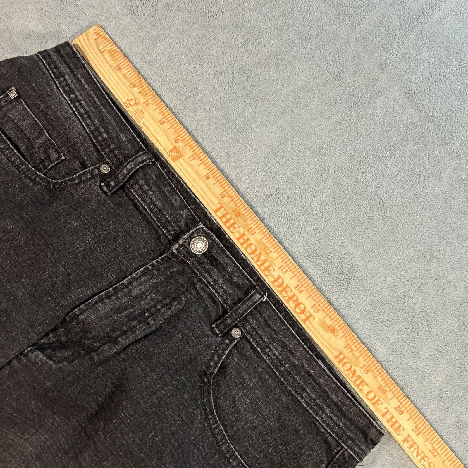 Buffalo David Bitton Loose Baggy Jeans 38x30 Hamilton Relaxed Black Straight Wide Size US 38 / EU 54 - 7 Thumbnail
