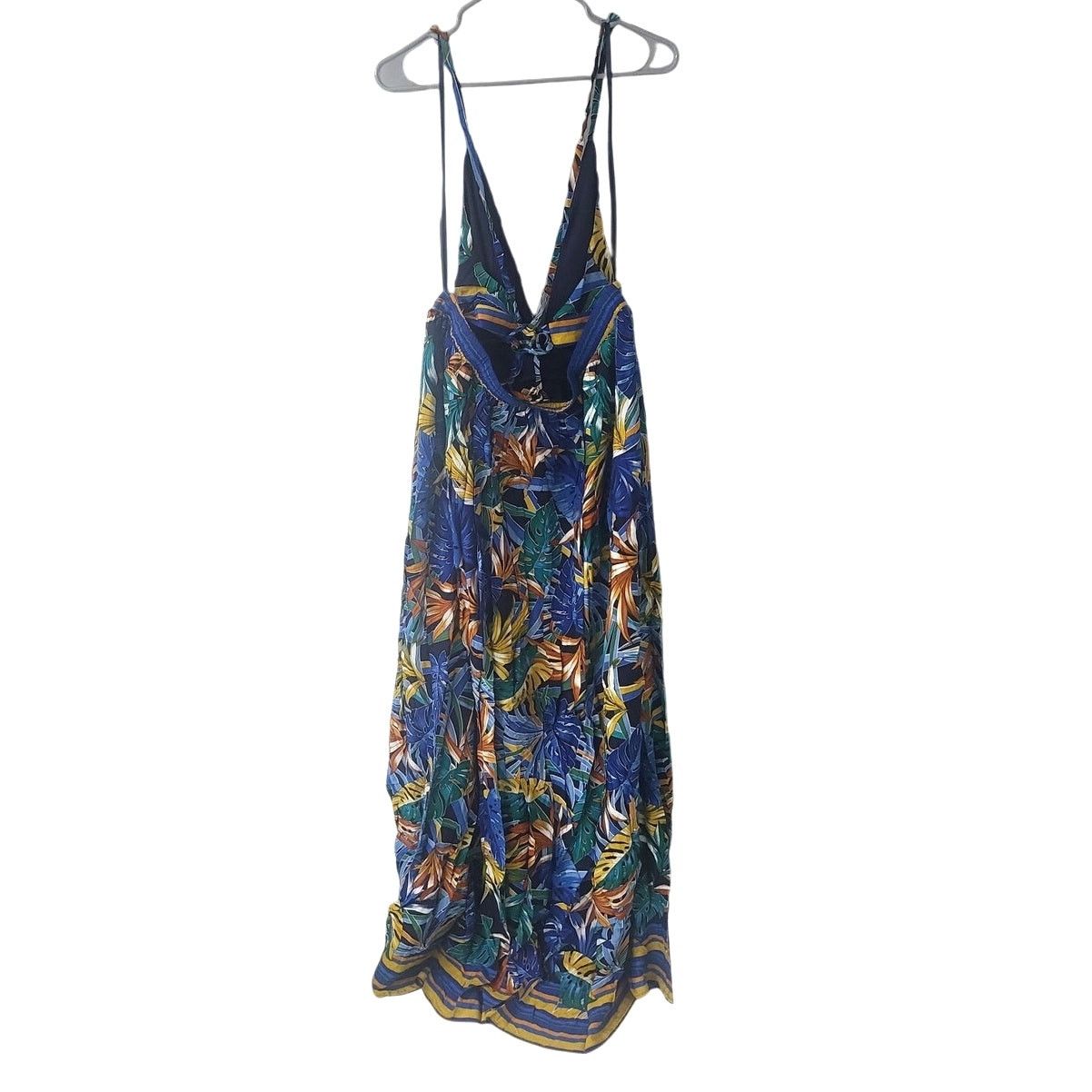 Fashion Nova Lanai Sleeveless Maxi Dress - Blue/Combo - 2X