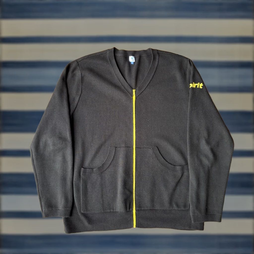 ESPIRIT Spirit airlines Sweater L Black Full Zip Cardigan Women Pockets Size L / US 10 / IT 46 - 1 Thumbnail