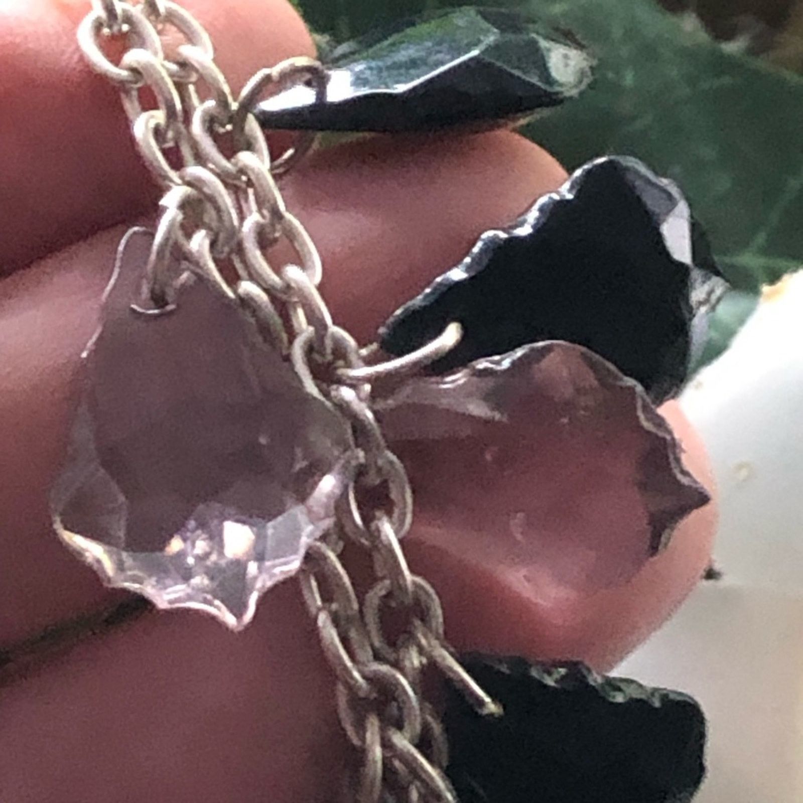 Jewelry Triple row faceted chandelier gem layered elegant necklace Size ONE SIZE - 5 Thumbnail