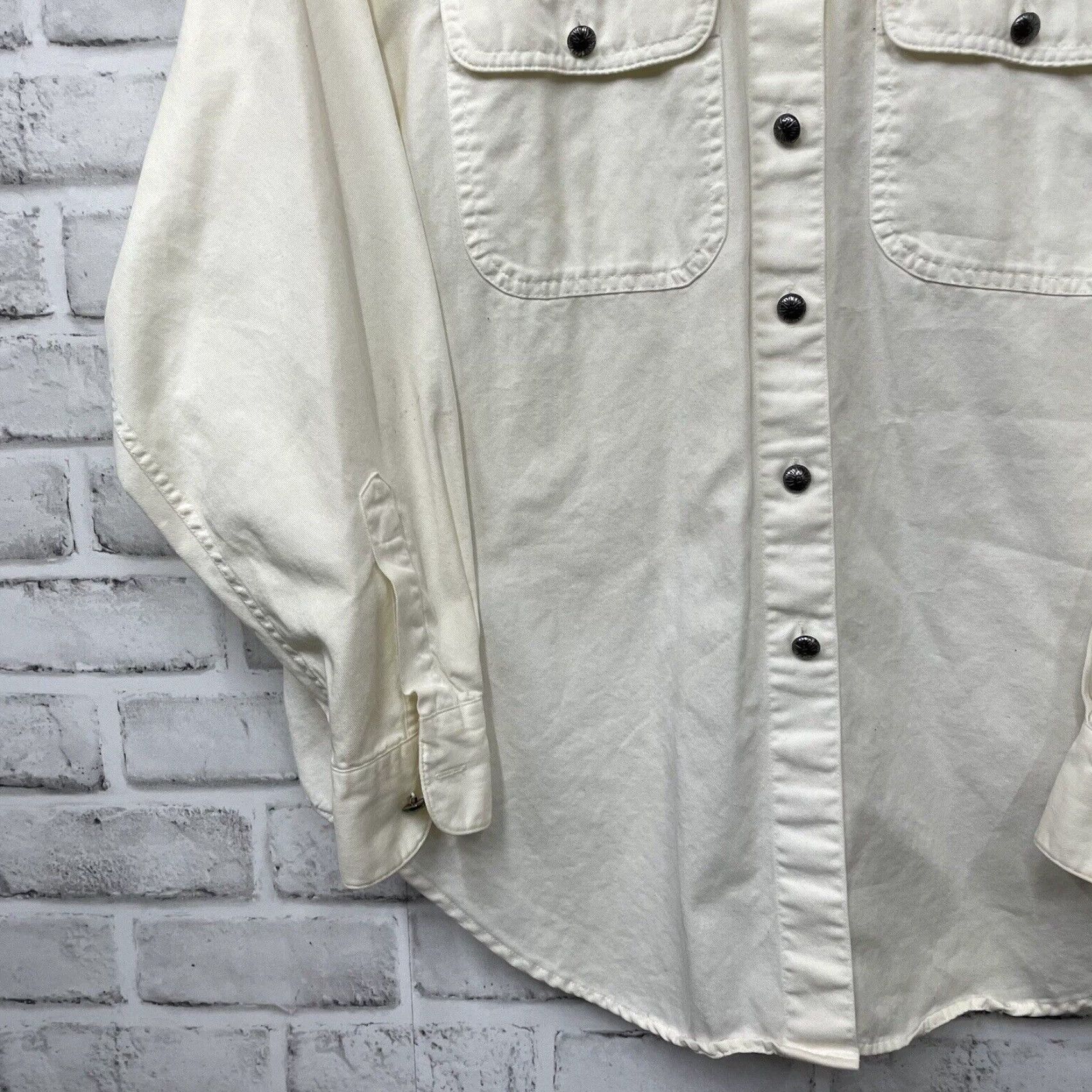 Banana Republic VINTAGE Banana Republic Women's Western Shirt Long Sleeve Button-Down 100% Cotton Size Small White Size S / US 4 / IT 40 - 3 Thumbnail