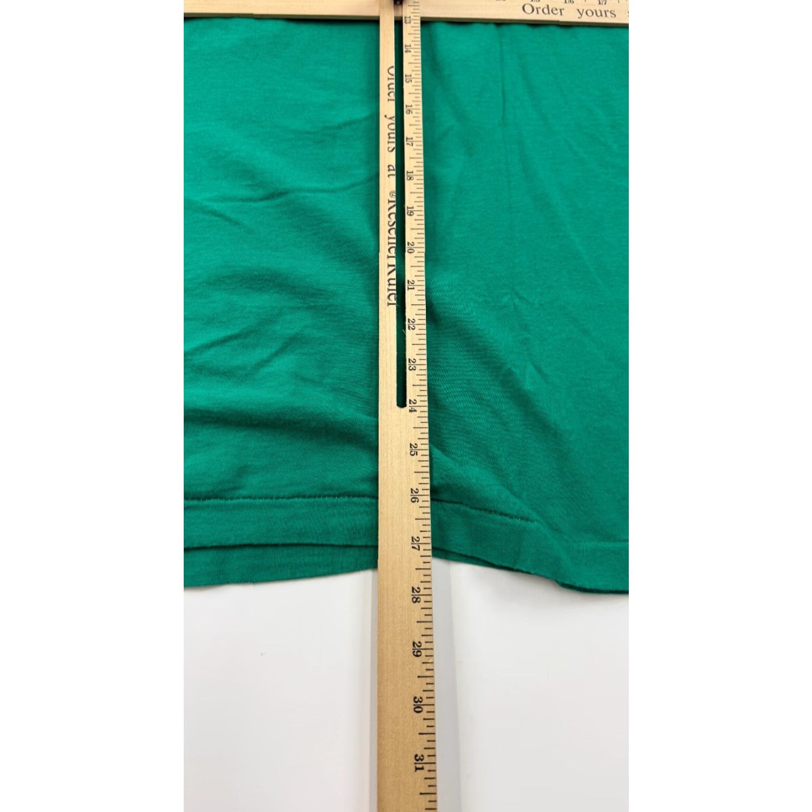 Fruit Of The Loom Fruit of the Loom Shirt Mens S Green Pocket Crew Neck USA Made Short Sleeve Cotton Size US S / EU 44-46 / 1 - 7 Thumbnail